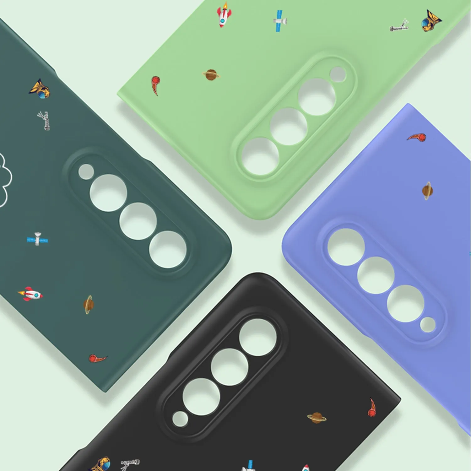 Ultra-Thin Pattern Case For Samsung Galaxy Z Fold 3 5G Case Matte Hard Plastic Protection Case For Galaxy Z Fold3 5G Cover