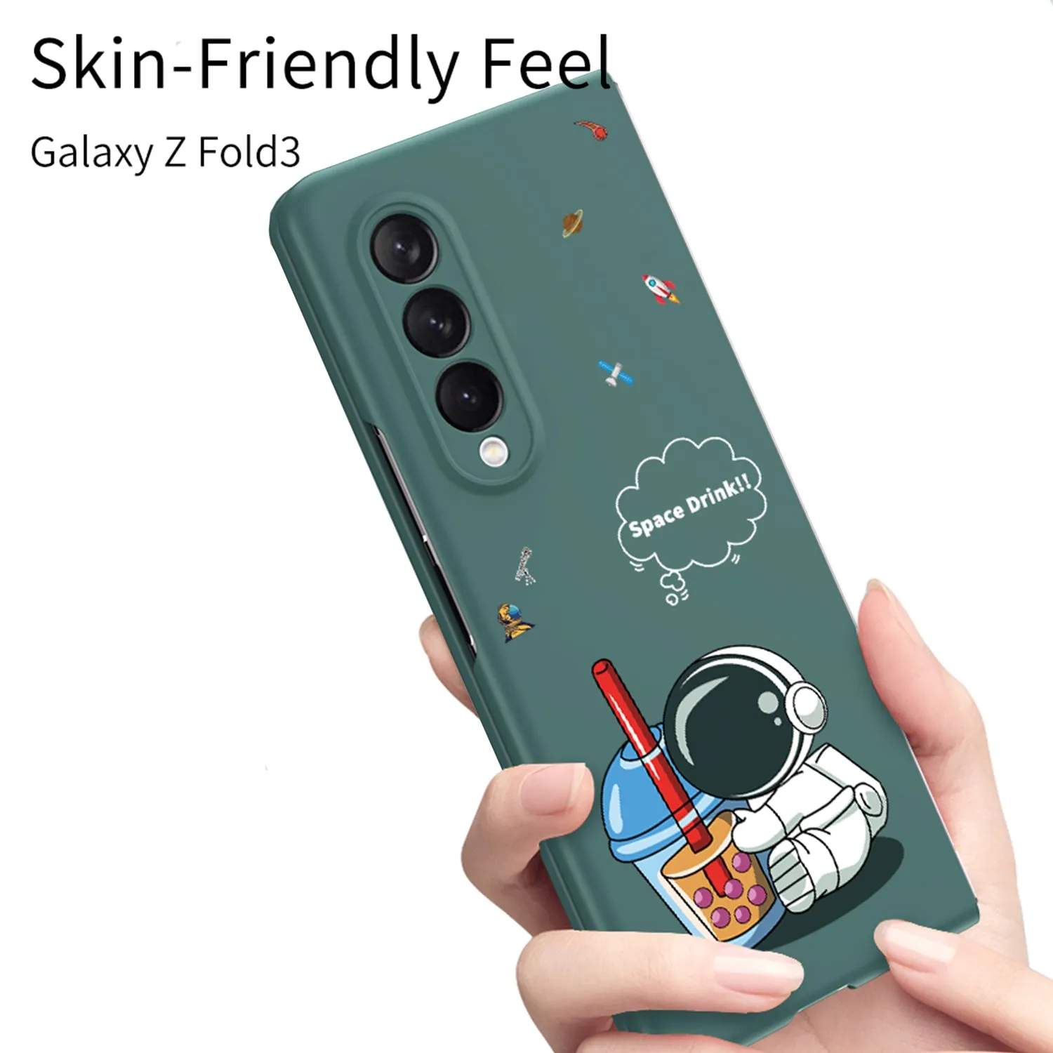 Ultra-Thin Pattern Case For Samsung Galaxy Z Fold 3 5G Case Matte Hard Plastic Protection Case For Galaxy Z Fold3 5G Cover