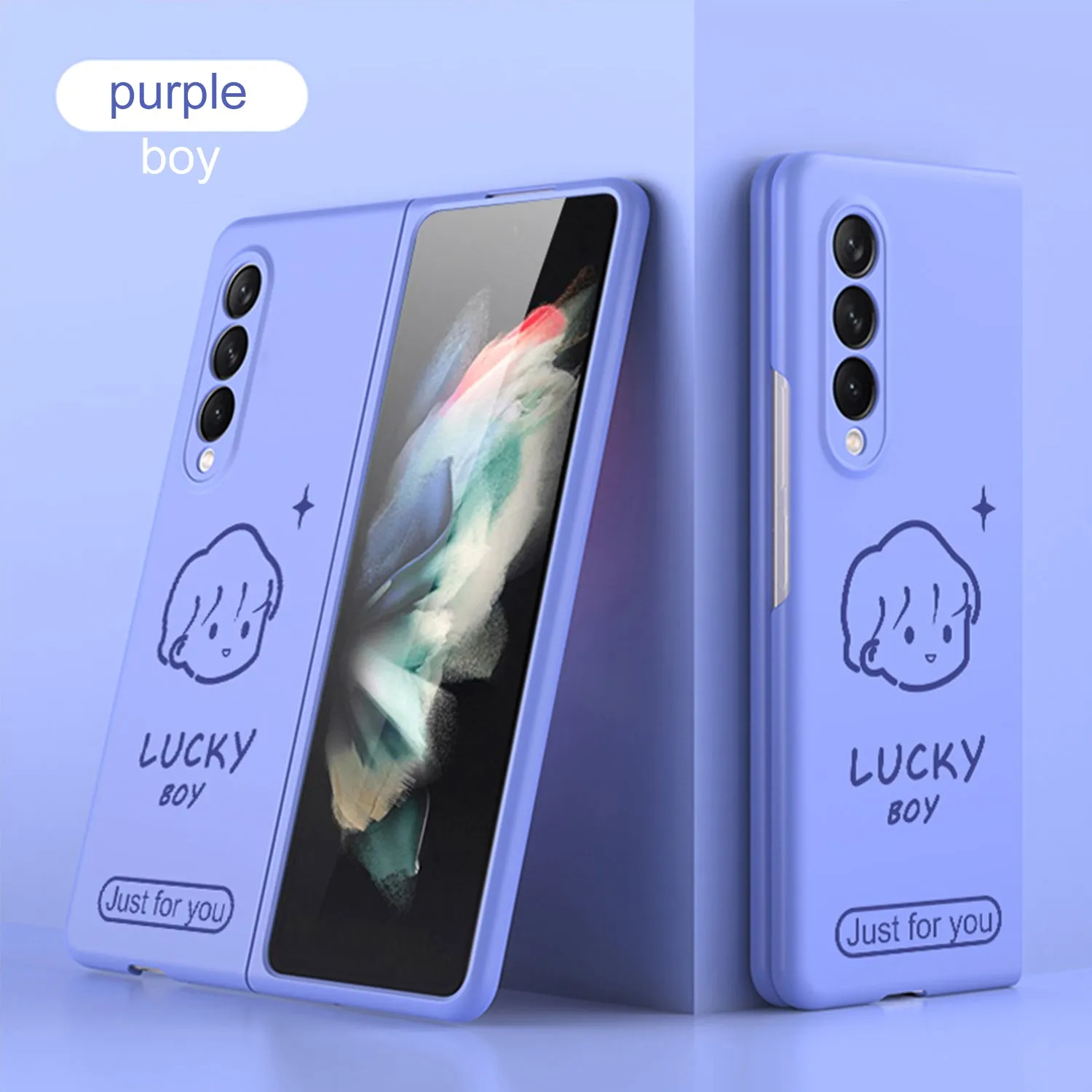 Ultra-Thin Pattern Case For Samsung Galaxy Z Fold 3 5G Case Matte Hard Plastic Protection Case For Galaxy Z Fold3 5G Cover