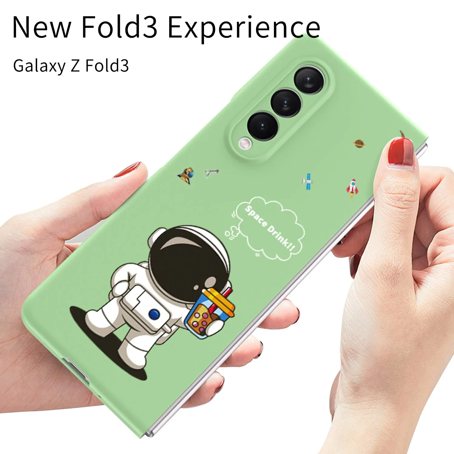 Ultra-Thin Pattern Case For Samsung Galaxy Z Fold 3 5G Case Matte Hard Plastic Protection Case For Galaxy Z Fold3 5G Cover