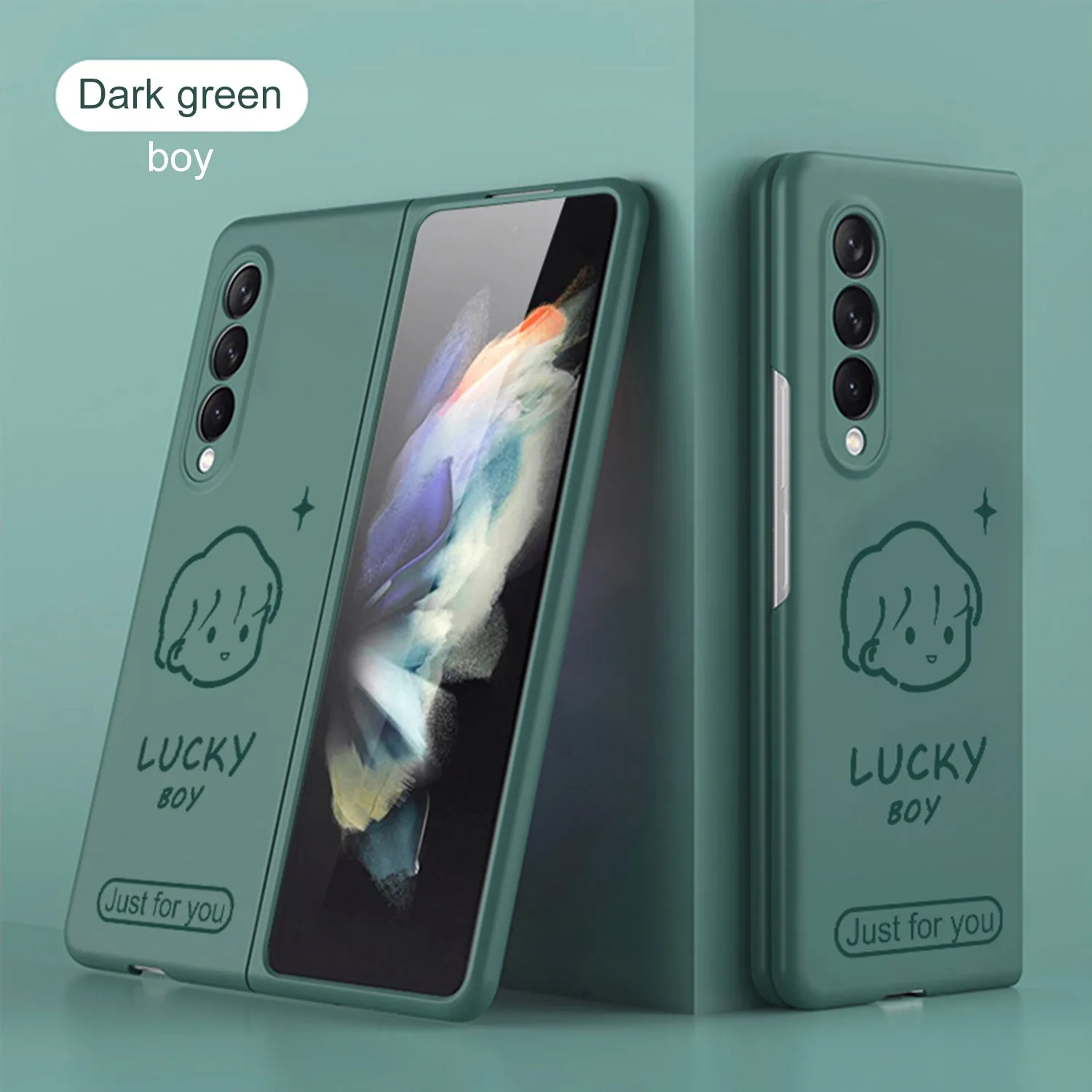Ultra-Thin Pattern Case For Samsung Galaxy Z Fold 3 5G Case Matte Hard Plastic Protection Case For Galaxy Z Fold3 5G Cover