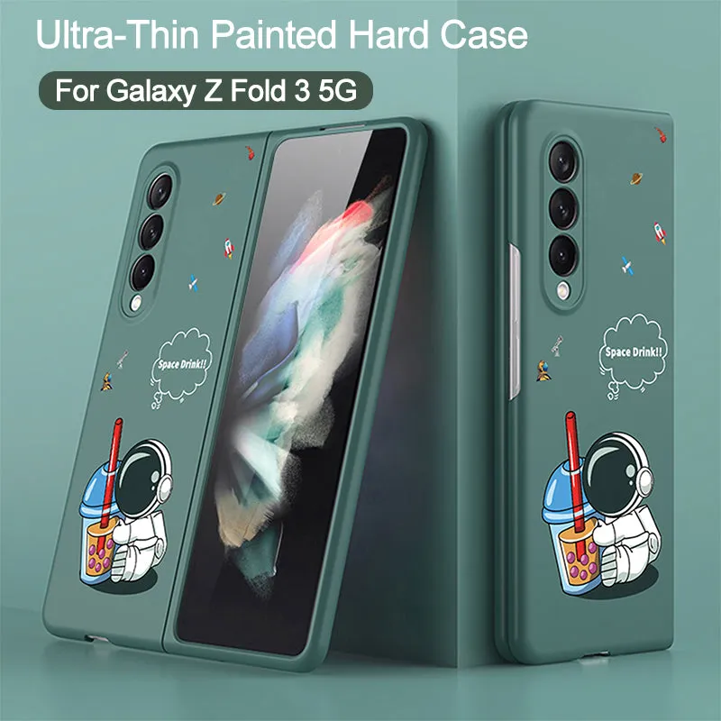 Ultra-Thin Pattern Case For Samsung Galaxy Z Fold 3 5G Case Matte Hard Plastic Protection Case For Galaxy Z Fold3 5G Cover