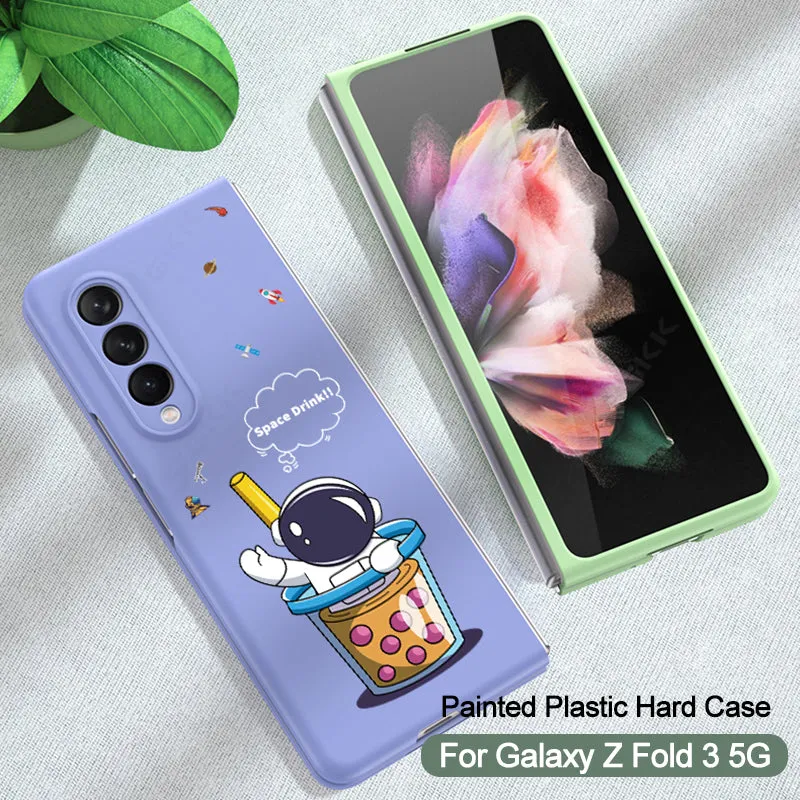 Ultra-Thin Pattern Case For Samsung Galaxy Z Fold 3 5G Case Matte Hard Plastic Protection Case For Galaxy Z Fold3 5G Cover