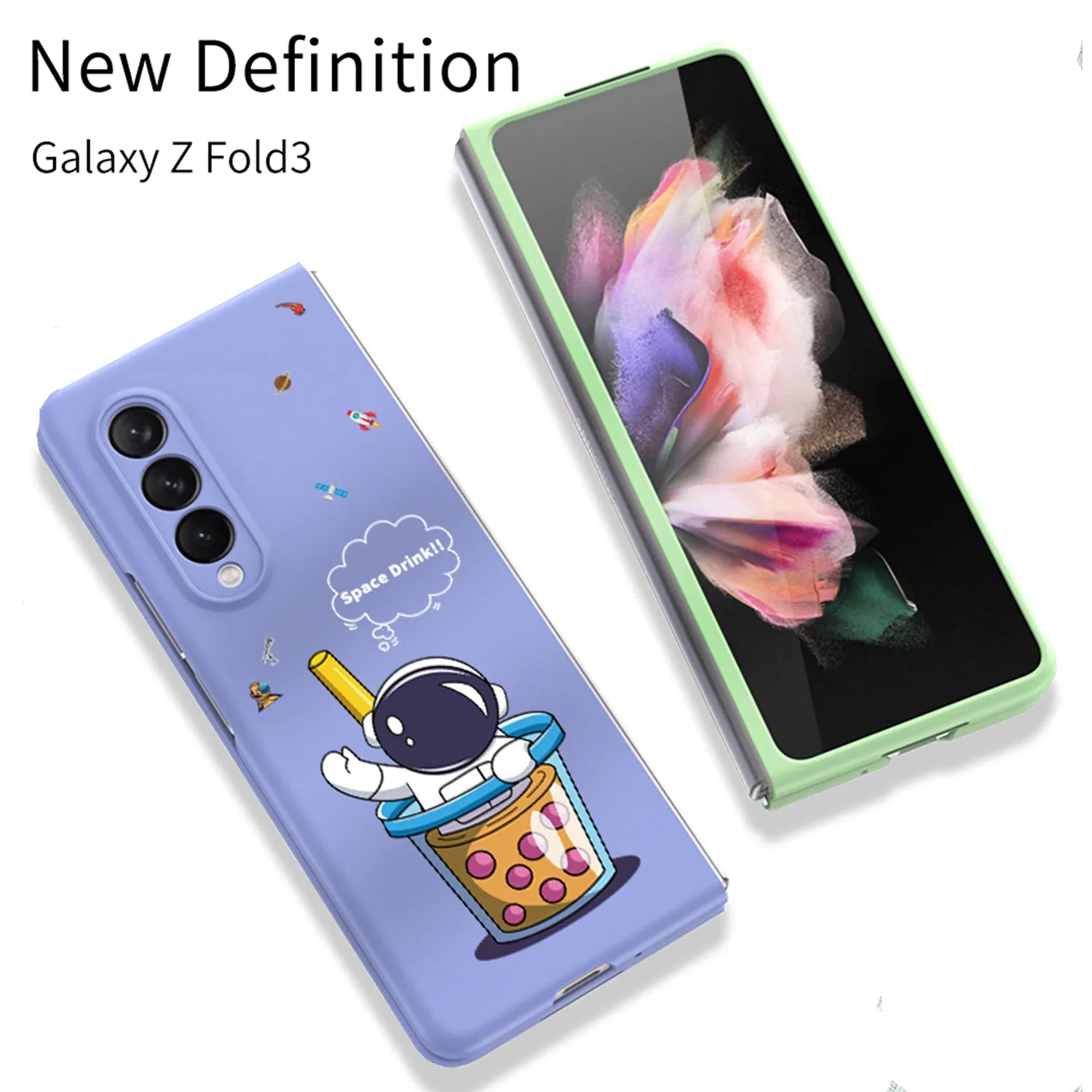 Ultra-Thin Pattern Case For Samsung Galaxy Z Fold 3 5G Case Matte Hard Plastic Protection Case For Galaxy Z Fold3 5G Cover
