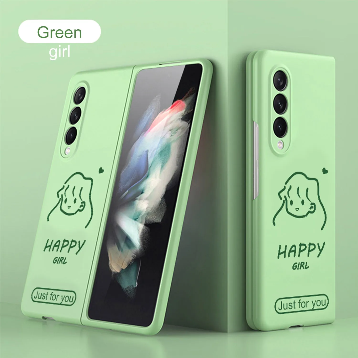 Ultra-Thin Pattern Case For Samsung Galaxy Z Fold 3 5G Case Matte Hard Plastic Protection Case For Galaxy Z Fold3 5G Cover