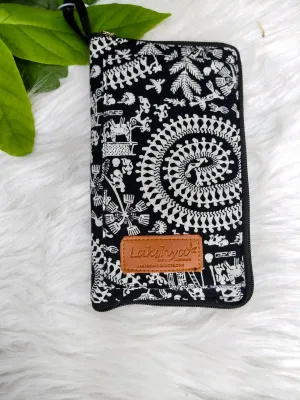 Utility Wallets Black Tribal Print