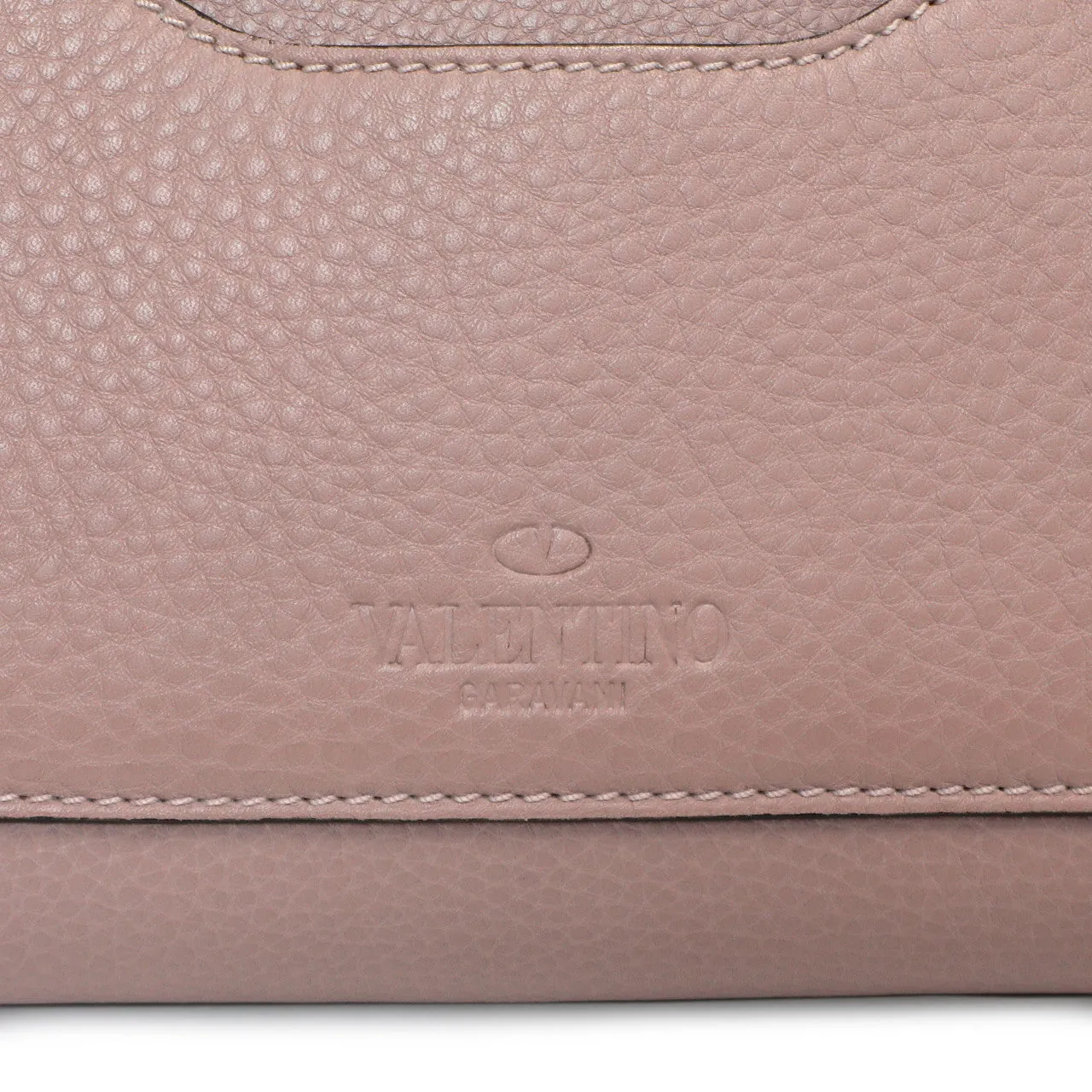 Valentino Mauve Pebbled Calfskin Medium Joylock Satchel