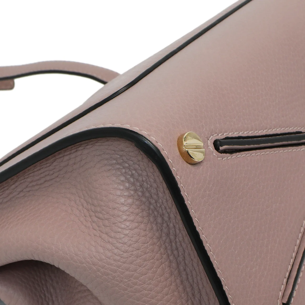 Valentino Mauve Pebbled Calfskin Medium Joylock Satchel