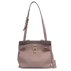 Valentino Mauve Pebbled Calfskin Medium Joylock Satchel