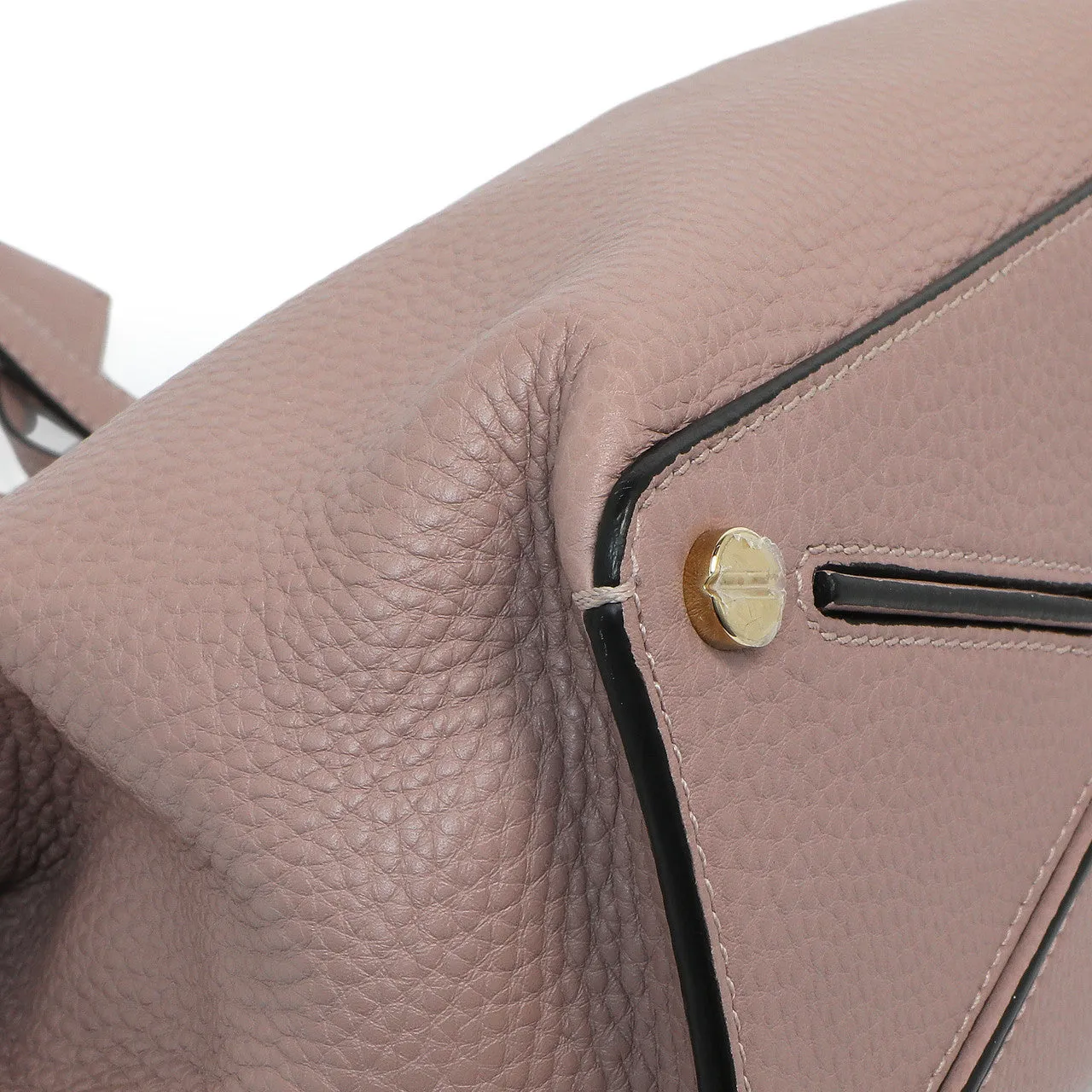 Valentino Mauve Pebbled Calfskin Medium Joylock Satchel
