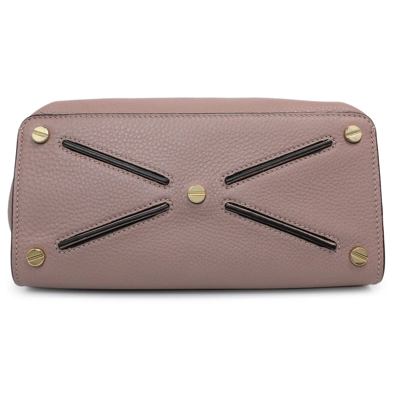 Valentino Mauve Pebbled Calfskin Medium Joylock Satchel