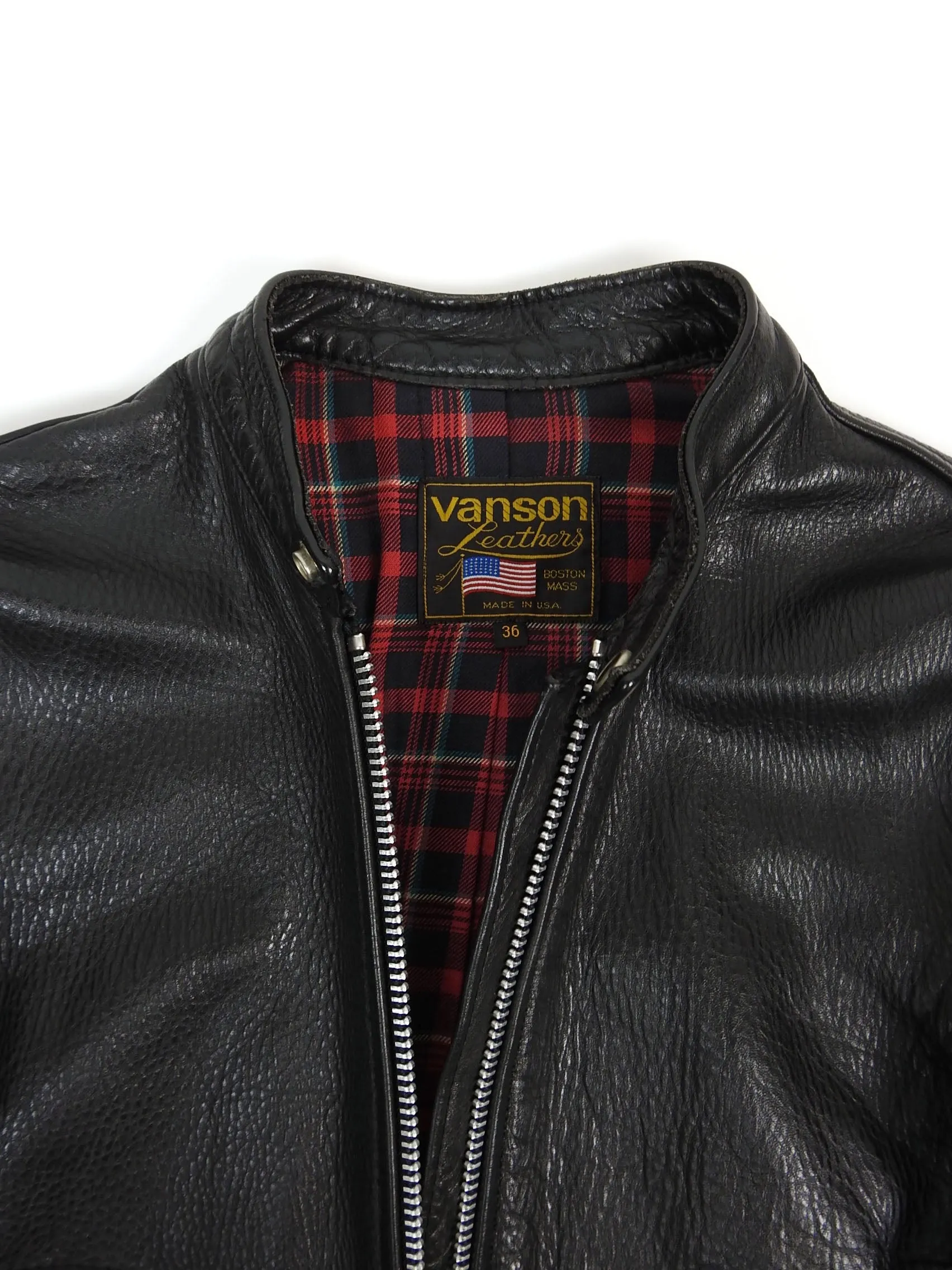 Vanson Drifter Leather Jacket Size 36