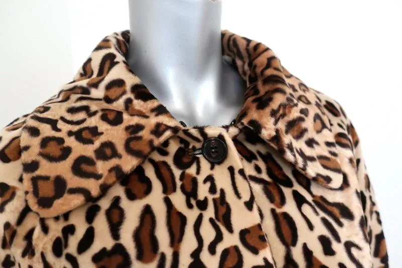 Velvet by Graham & Spencer Windy Jacket Leopard Print Faux Fur Size Medium