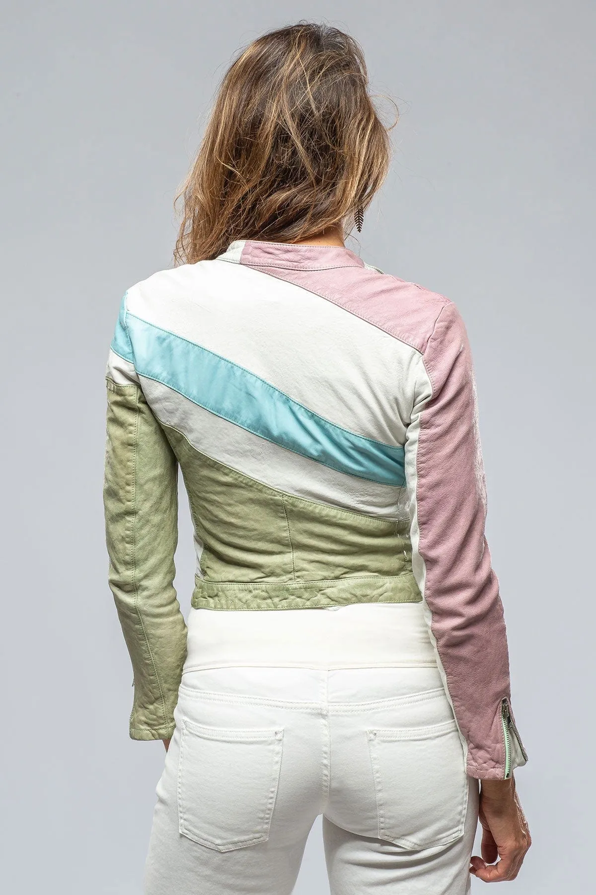 Vespa Jkt In Sage, Lt. Blue, Pink, White