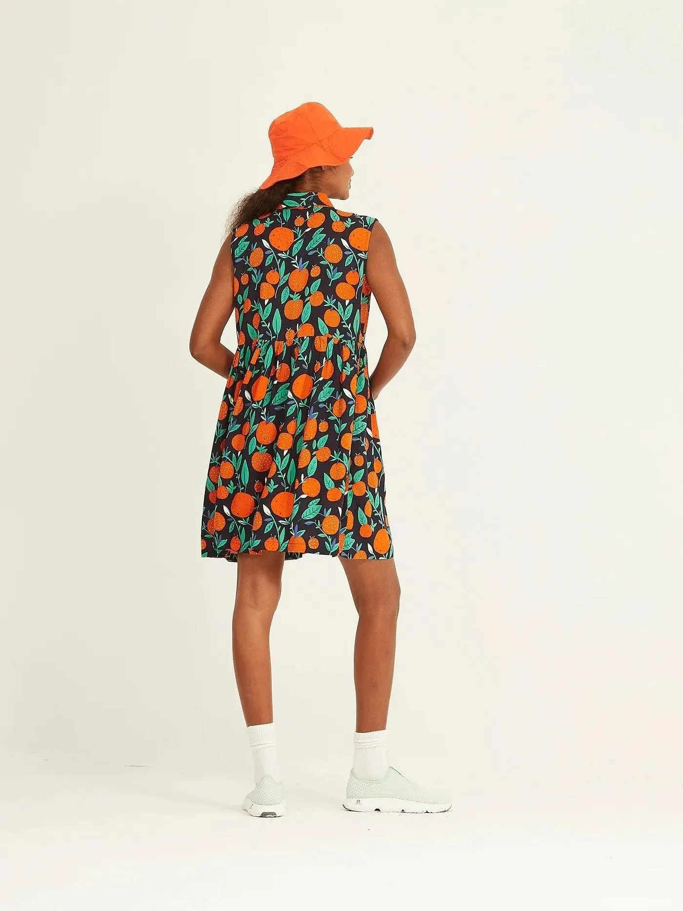 Vestido Xantik Camisero Corto Orange Pome
