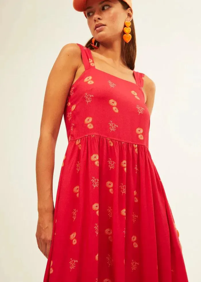 Vestido Xantik Tirante Ancho Green Citrus