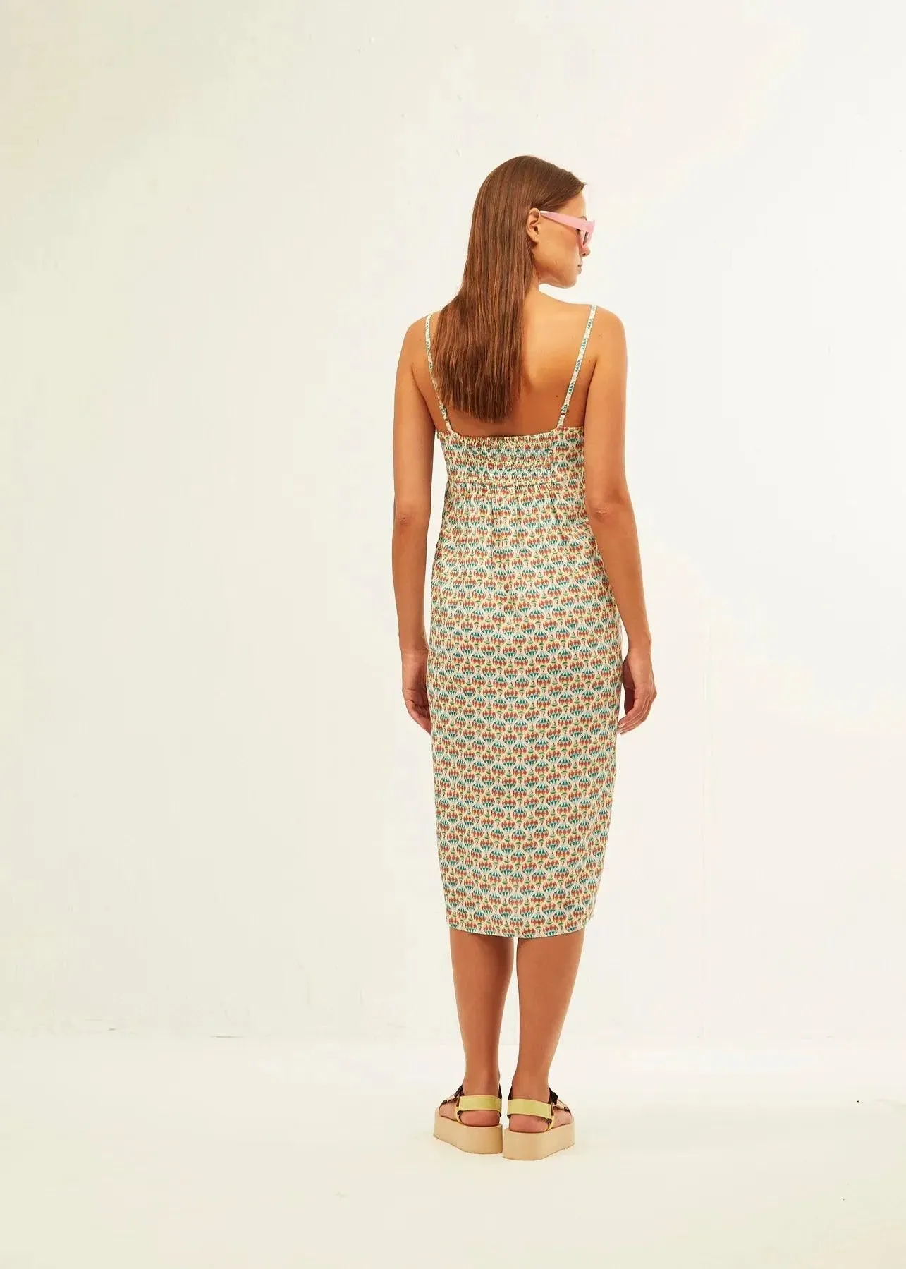 Vestido Xantik Tirantes Apertura Lateral Cream Balloons