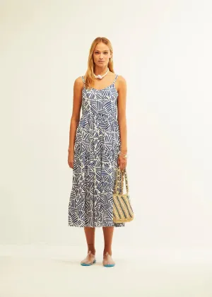 Vestido Xantik Tirantes Largo Dancing Waves