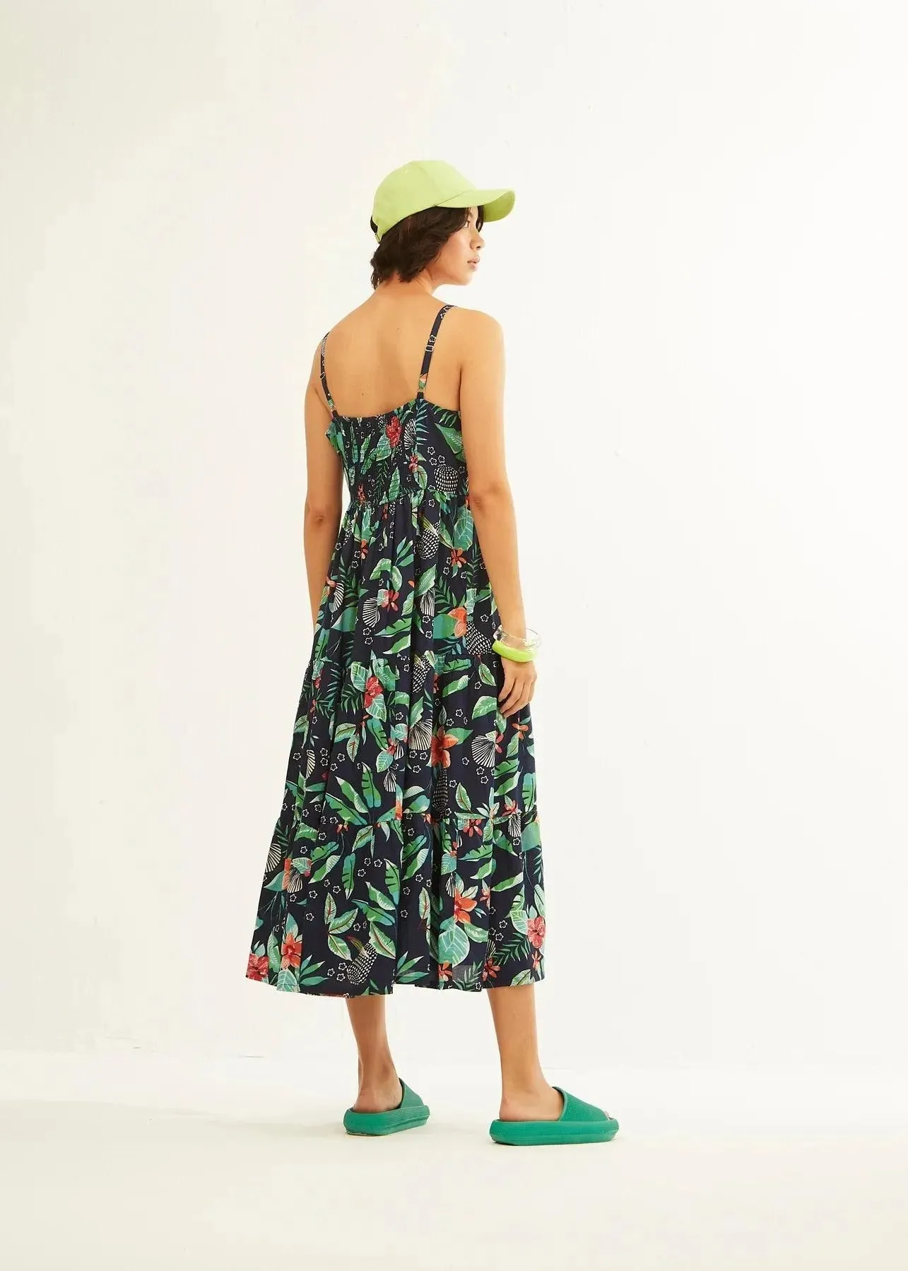 Vestido Xantik Tirantes Largo Navy Nature's Harmony
