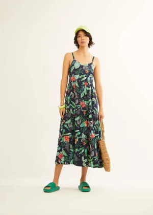 Vestido Xantik Tirantes Largo Navy Nature's Harmony