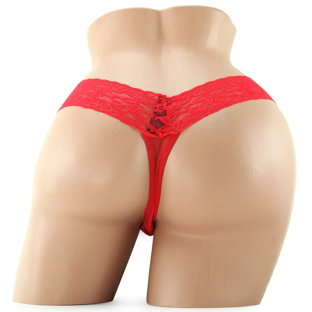 Vibrating Panties with Hidden Vibe Pocket Red /M