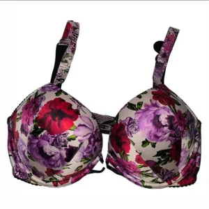 🆕Victoria’s Secret Shine Strap Bombshell Add 2 Cup Bra in Dark Floral - 32D NWT
