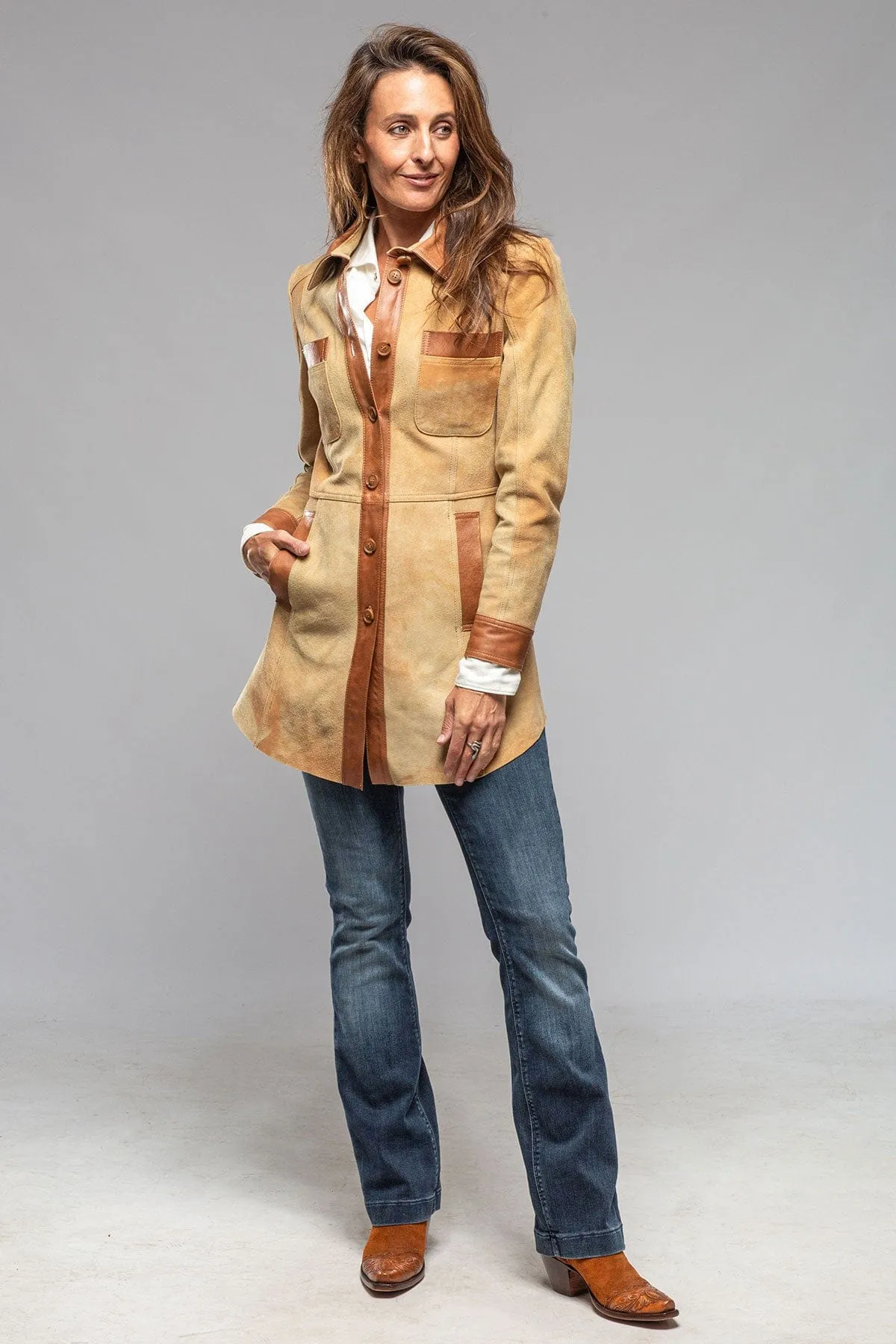 Vienna Woods Shirt Jacket In Palomino/Cognac