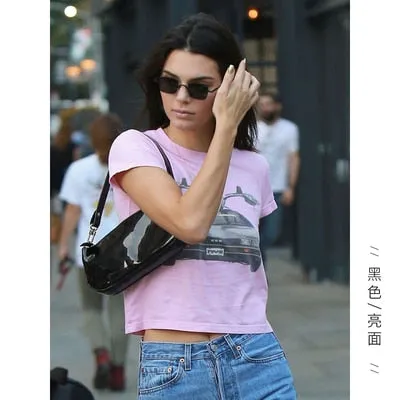 Vintage Alligator Baguette Shape Bag Luxury Leather Handbag 2020 New Fashion Shoulder Bag Womens Messenger Crossbody Bags