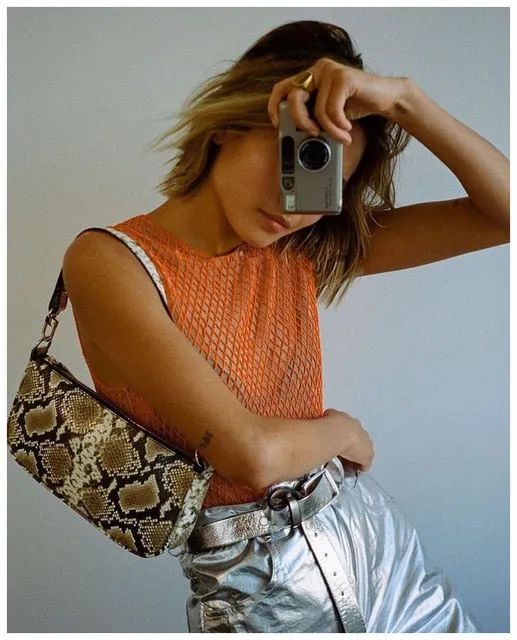 Vintage Alligator Baguette Shape Bag Luxury Leather Handbag 2020 New Fashion Shoulder Bag Womens Messenger Crossbody Bags