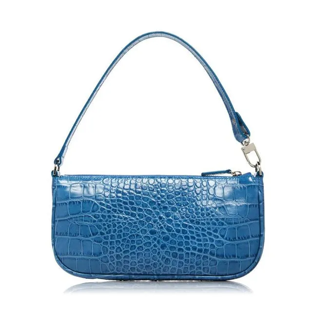 Vintage Alligator Baguette Shape Bag Luxury Leather Handbag 2020 New Fashion Shoulder Bag Womens Messenger Crossbody Bags