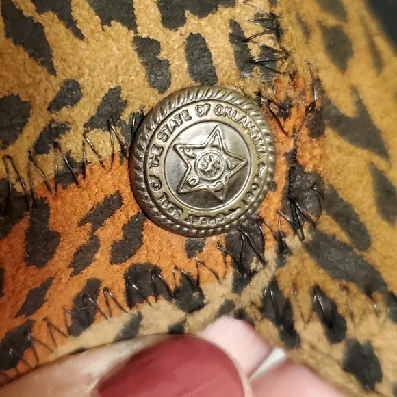 Vintage &quot;New New New US&quot; Gorgeous Unique Leather Patchwork Animal Vest Waistcoat