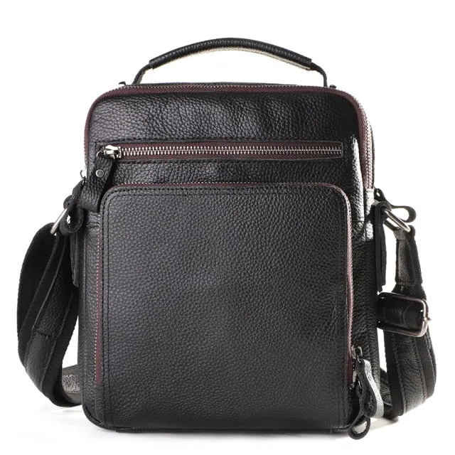 Vintage Fashion Genuine Leather Messenger Bag Shoulder Bag Crossbody Bag