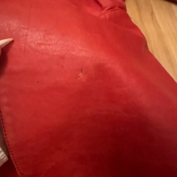 VINTAGE Red Leather Jacket