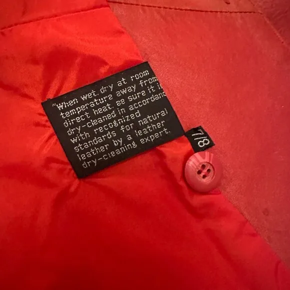 VINTAGE Red Leather Jacket
