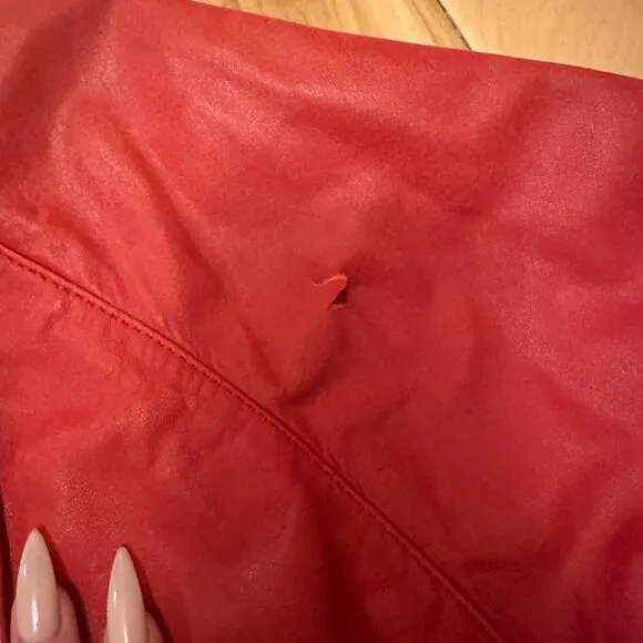 VINTAGE Red Leather Jacket