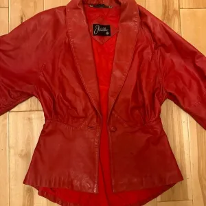 VINTAGE Red Leather Jacket
