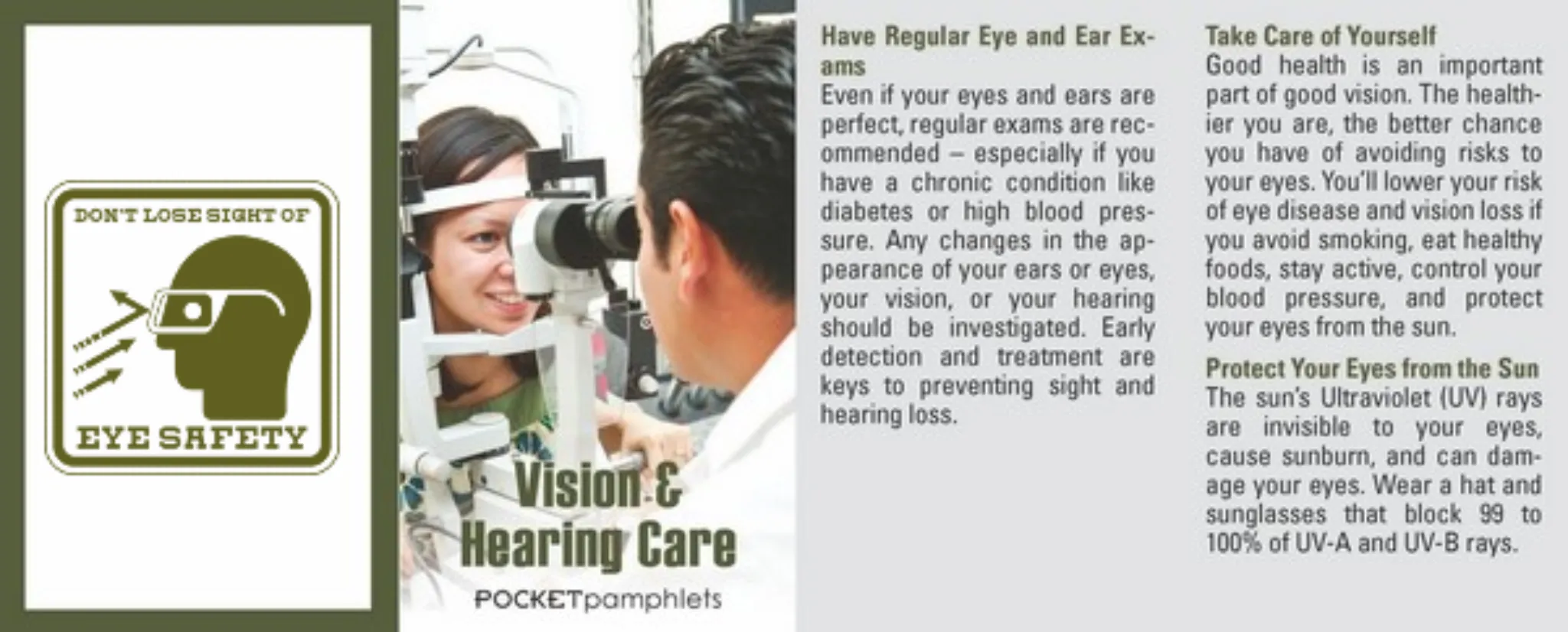 Vision & Hearing Care Pocket Pamphlet - #403762