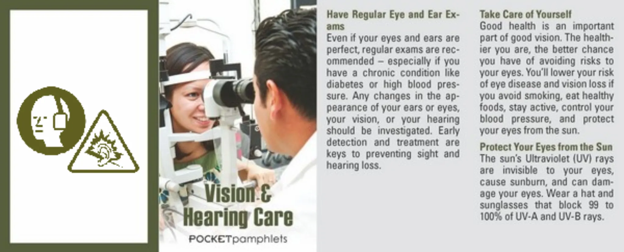 Vision & Hearing Care Pocket Pamphlet - #403762
