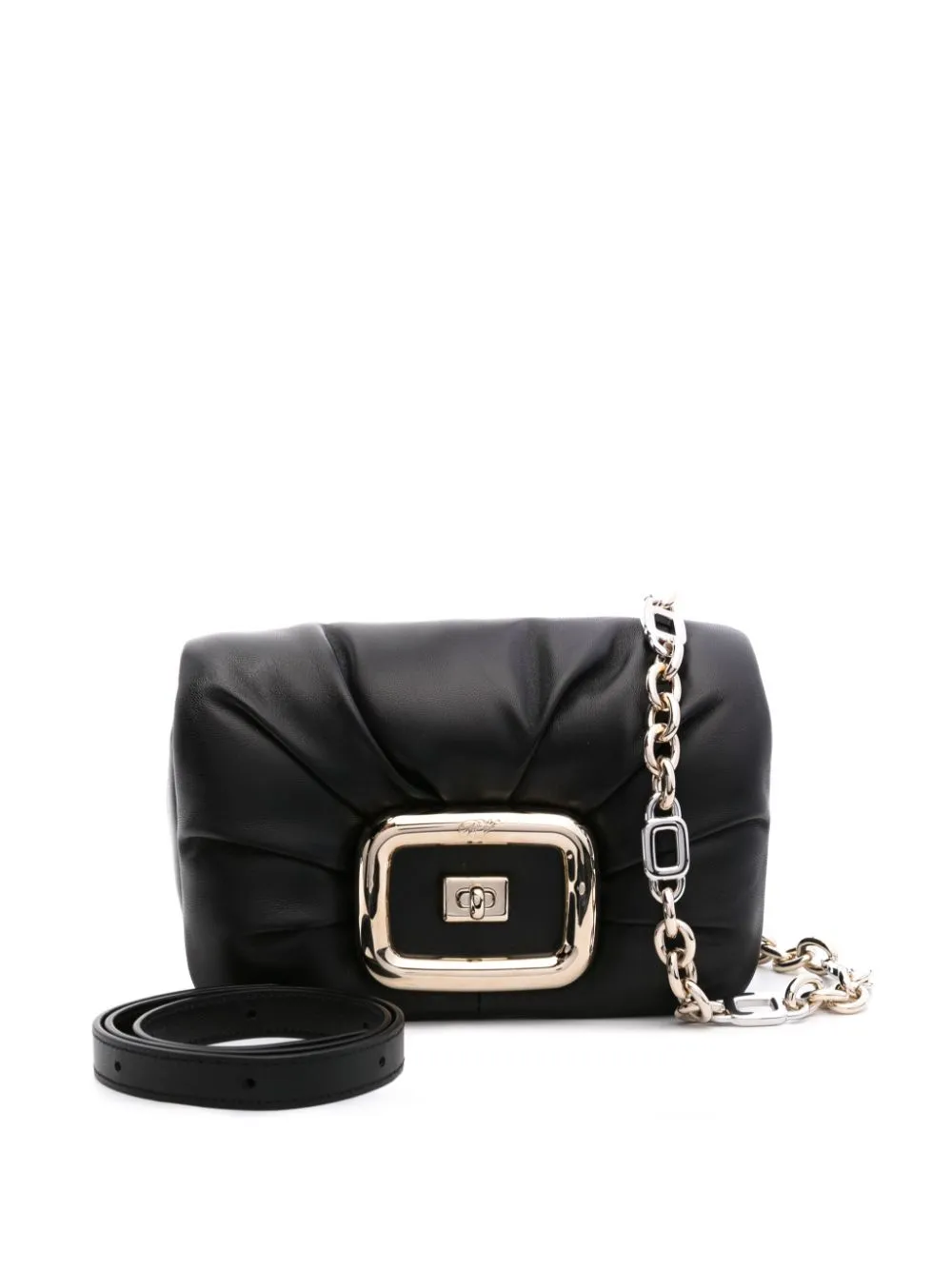 Viv choc mini leather crossbody bag