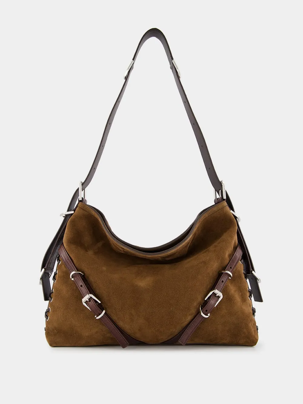 Voyou Medium Suede Shoulder Bag