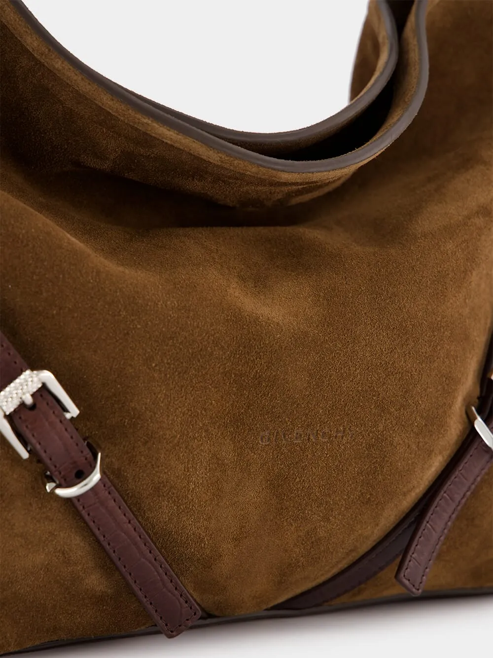Voyou Medium Suede Shoulder Bag