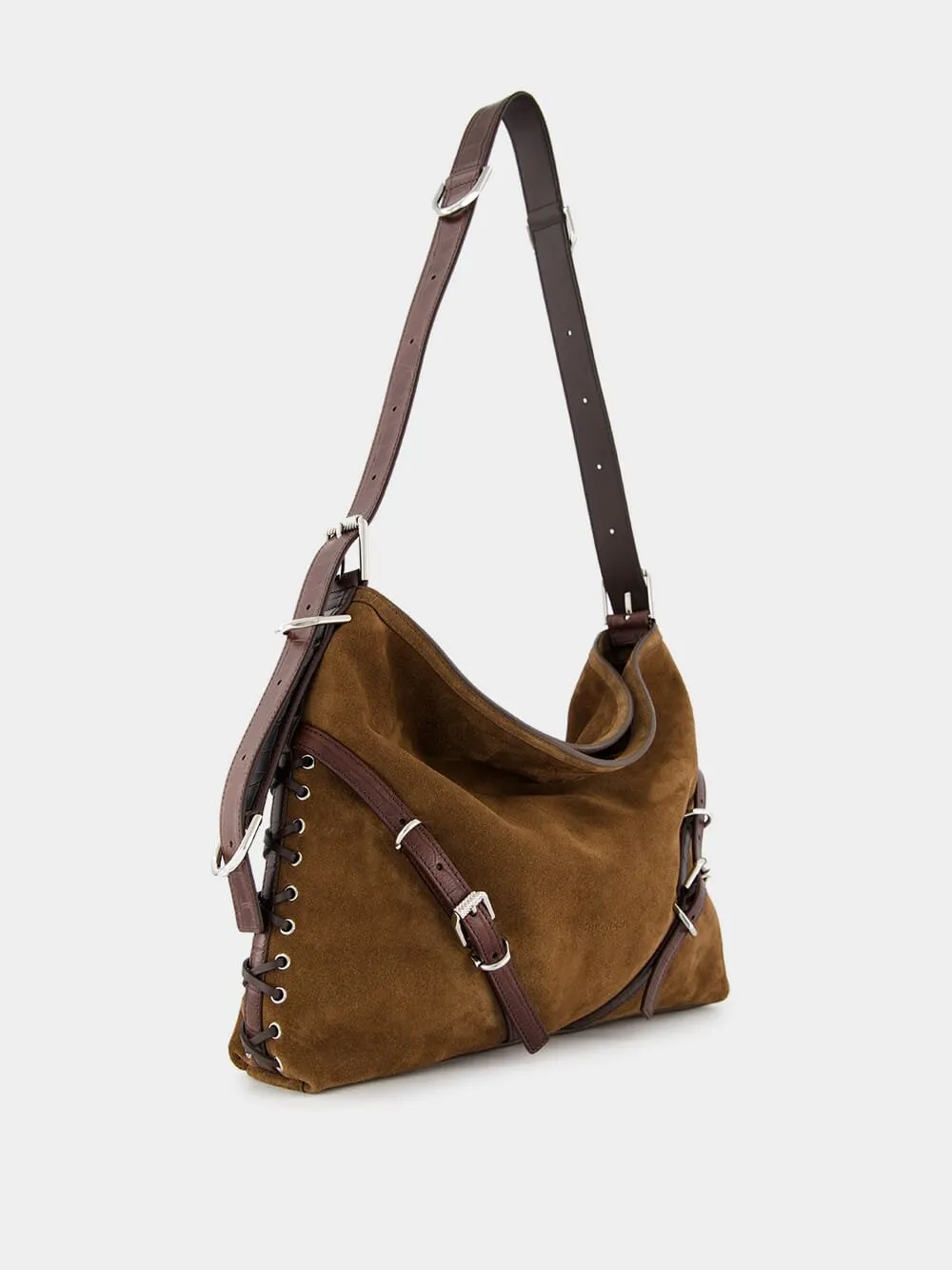 Voyou Medium Suede Shoulder Bag