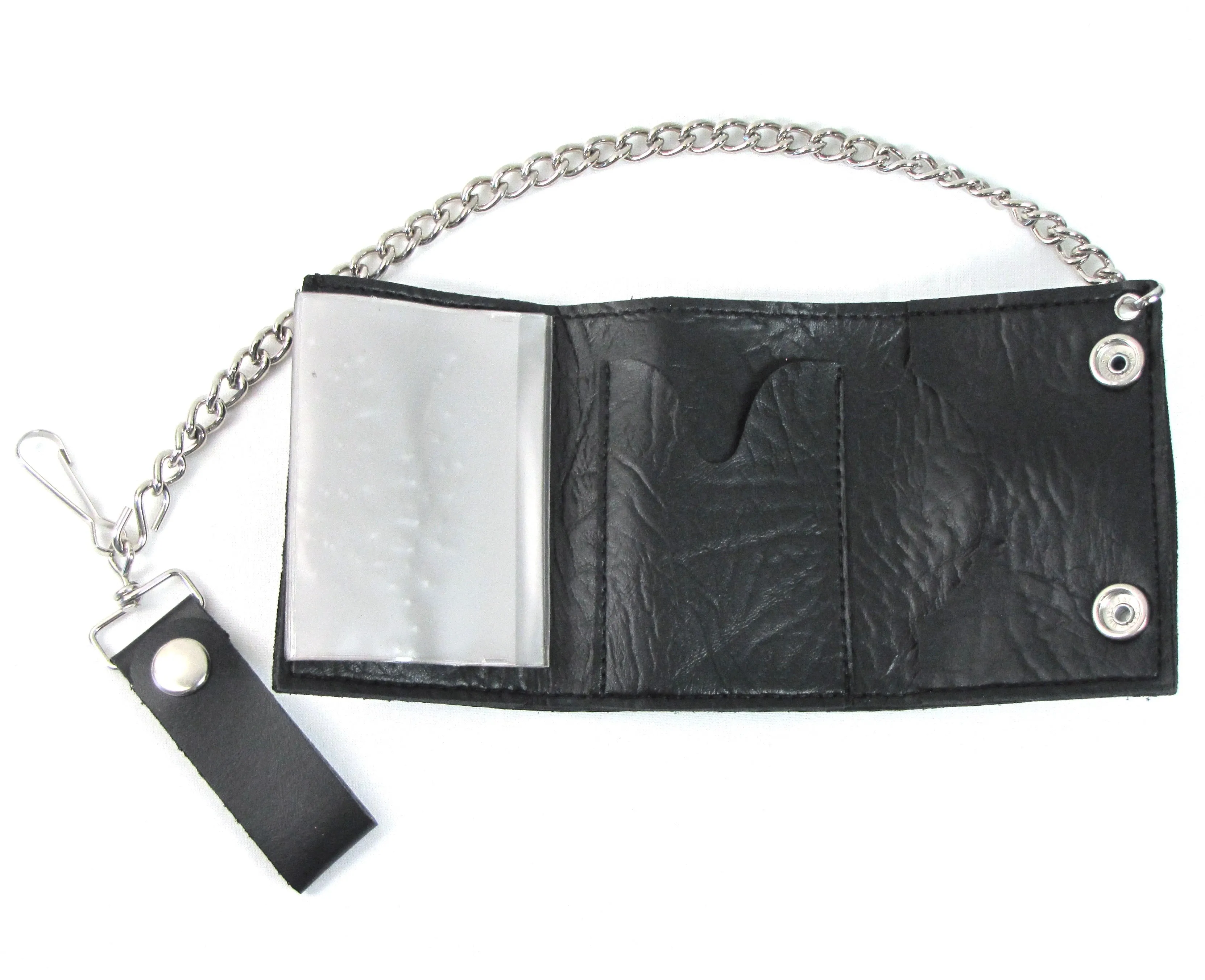 VT305-MKEmboidered Tri-Fold Wallet w/ Chain- Monkey