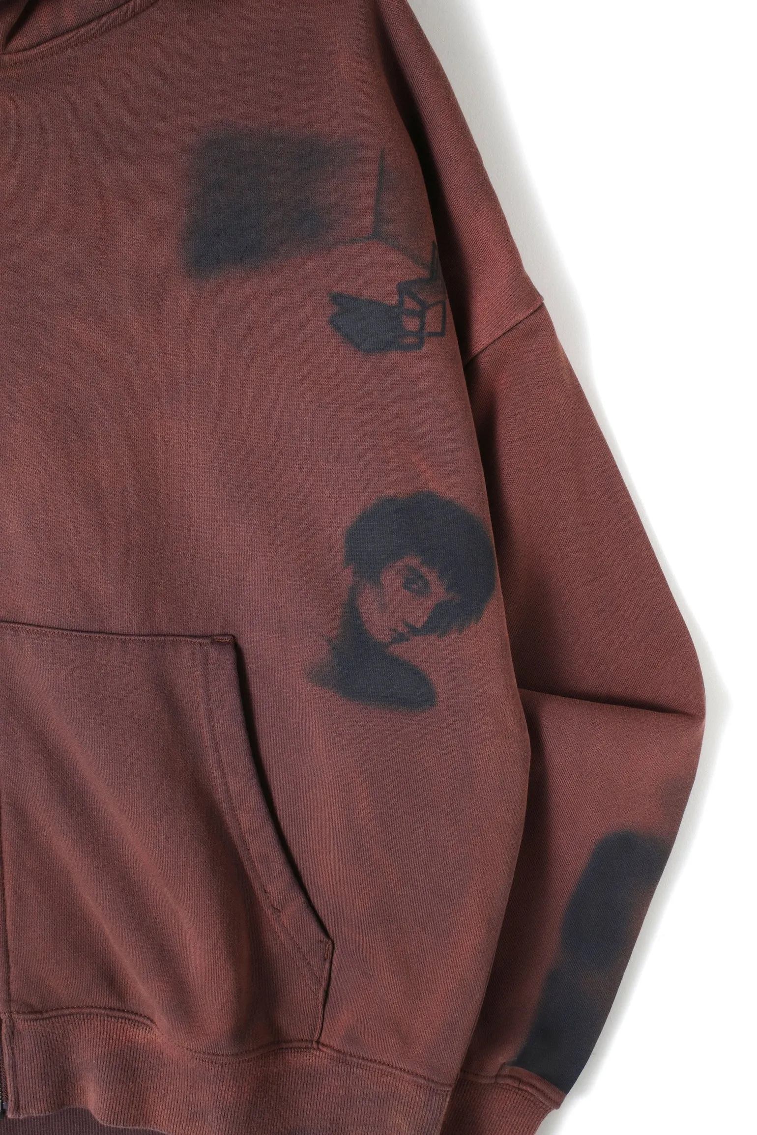 Waiting Around Zip Hoodie - Dirty Purple