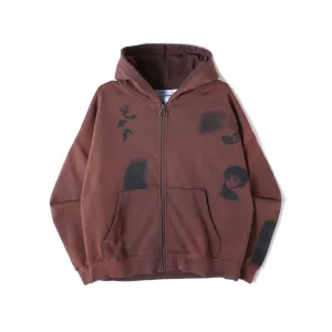 Waiting Around Zip Hoodie - Dirty Purple