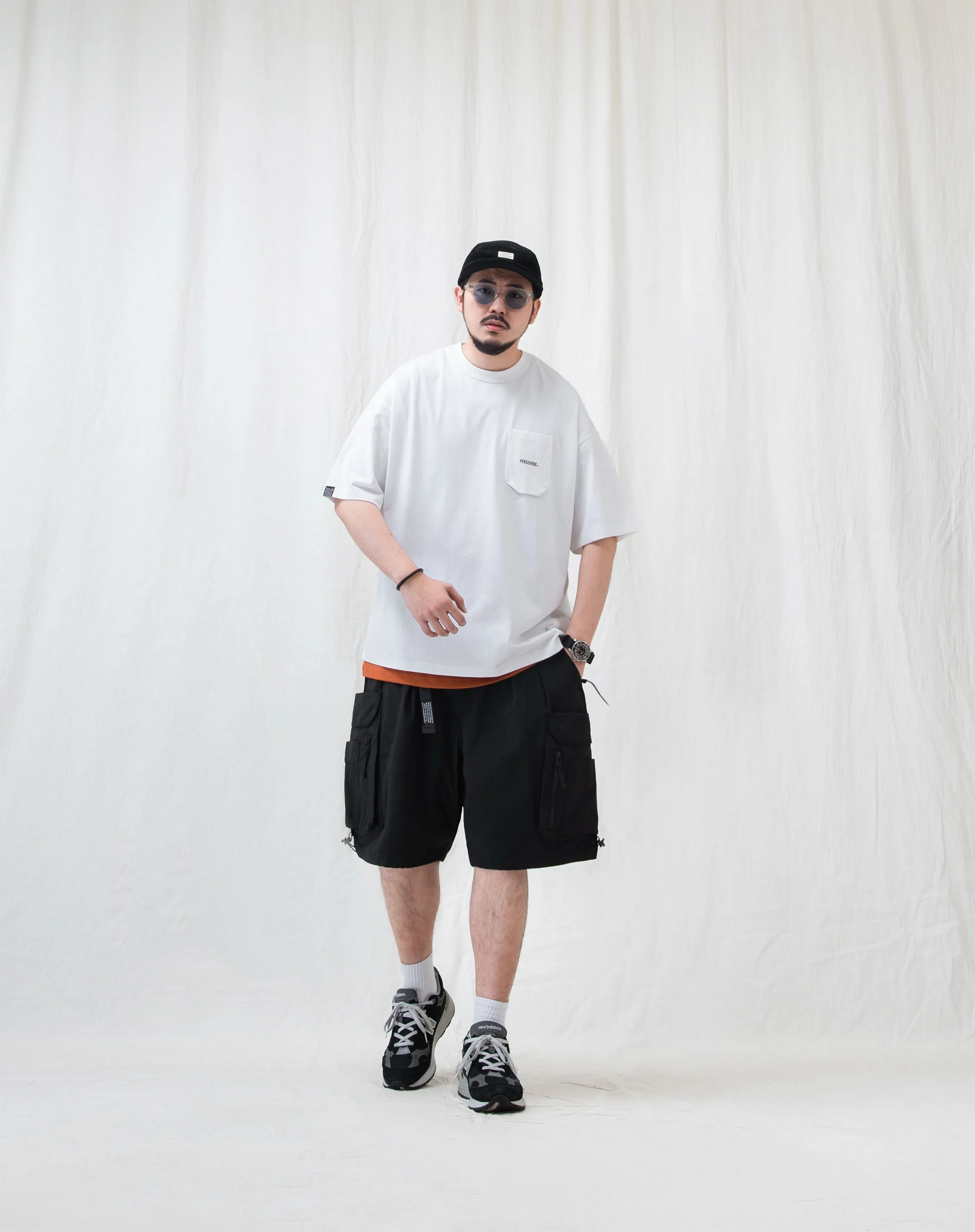 WATER-REPELLENT FUNCTIONAL CARGO SHORTS