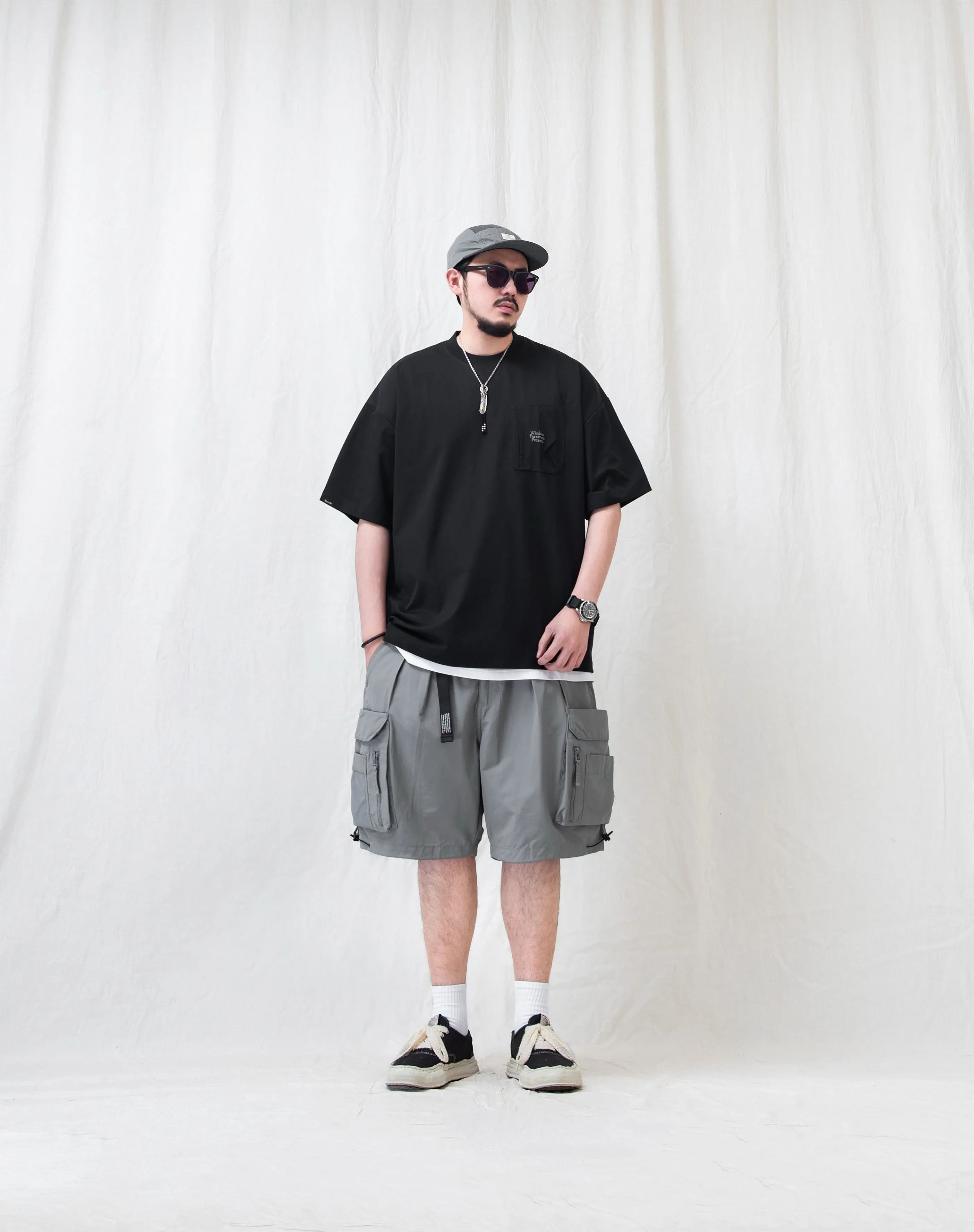 WATER-REPELLENT FUNCTIONAL CARGO SHORTS