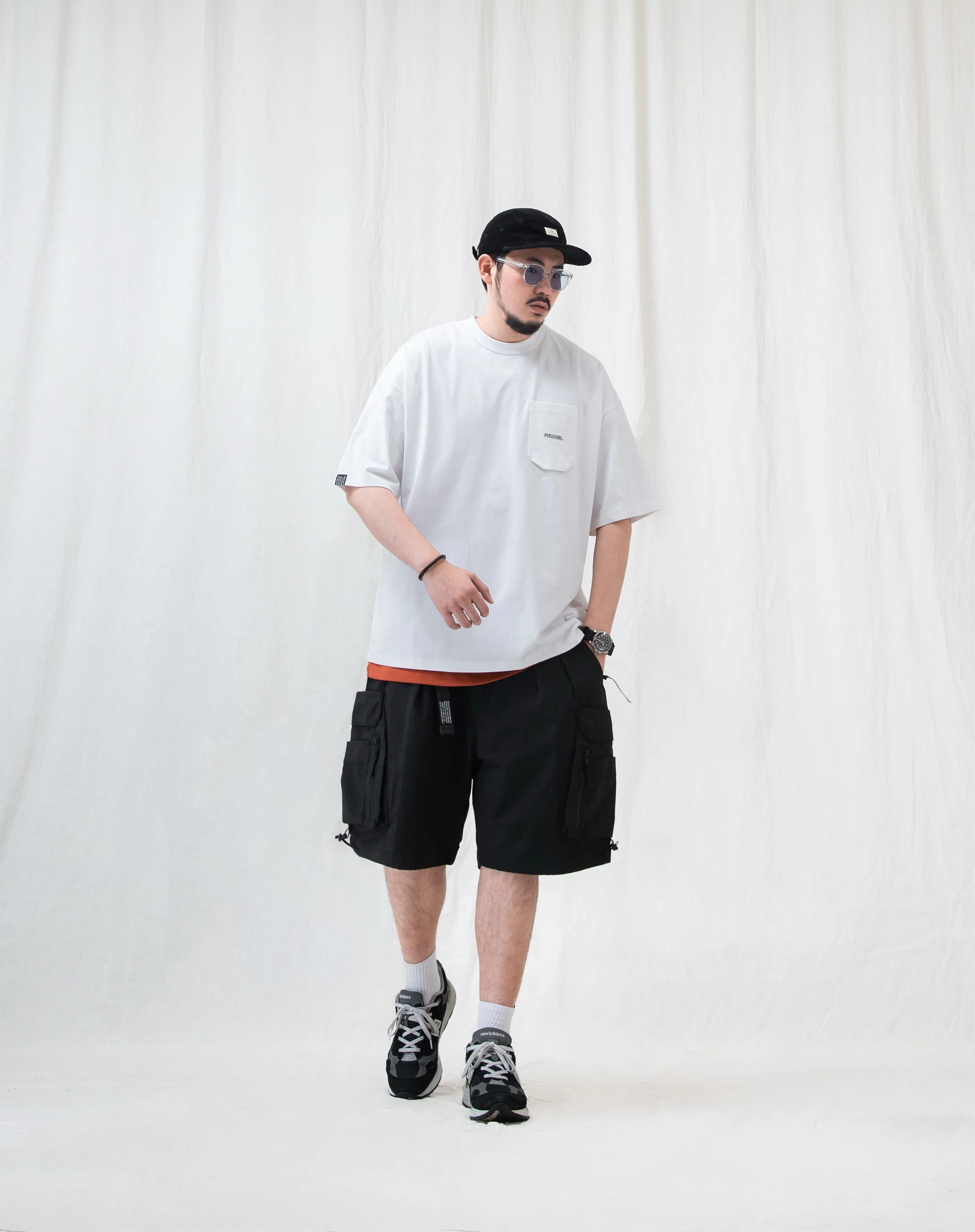 WATER-REPELLENT FUNCTIONAL CARGO SHORTS
