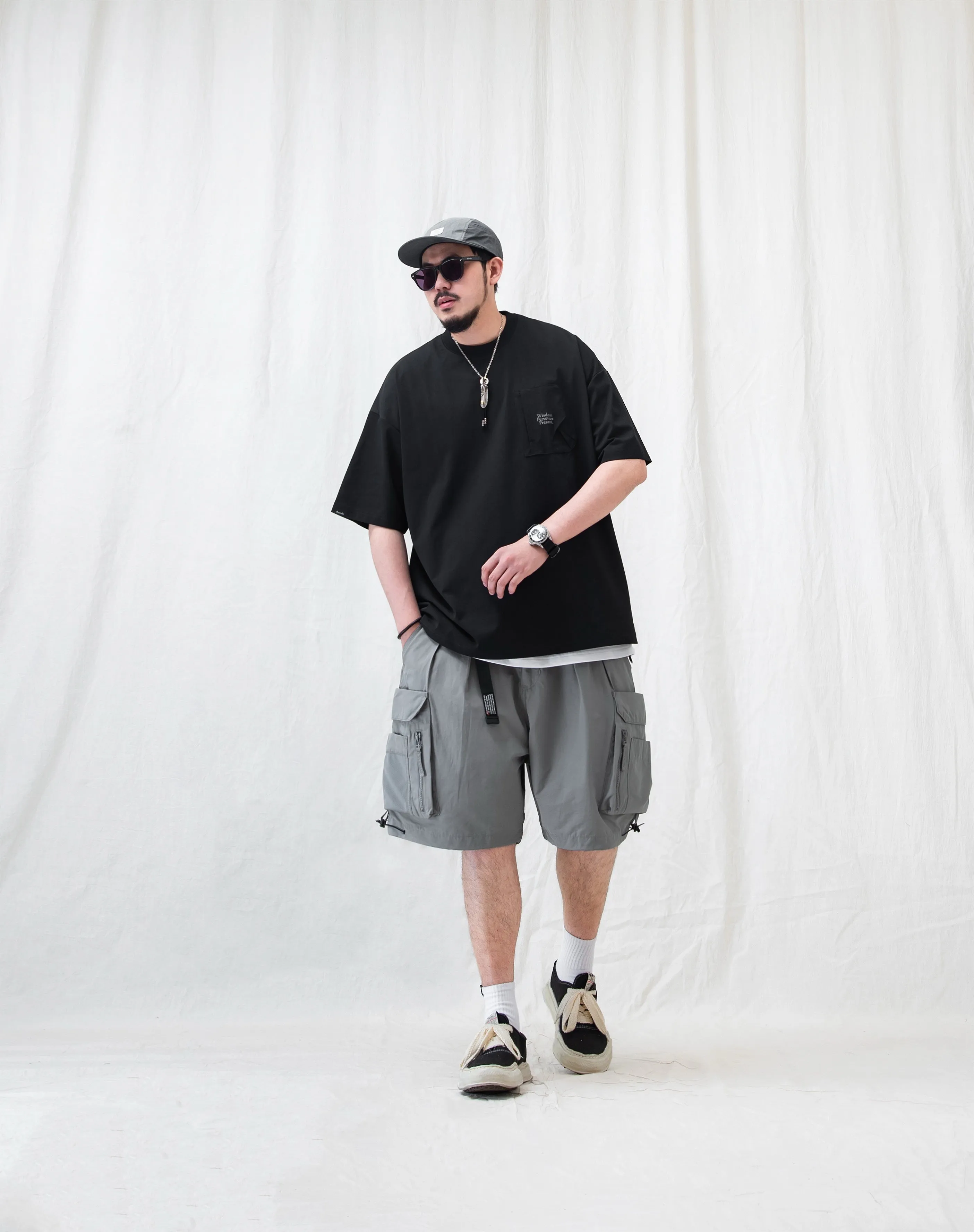 WATER-REPELLENT FUNCTIONAL CARGO SHORTS