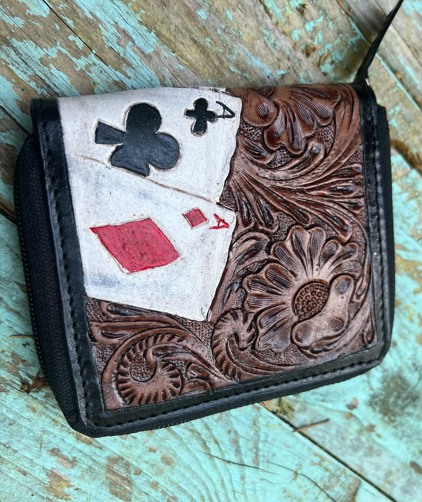 Western Tooled  Leather Wallets